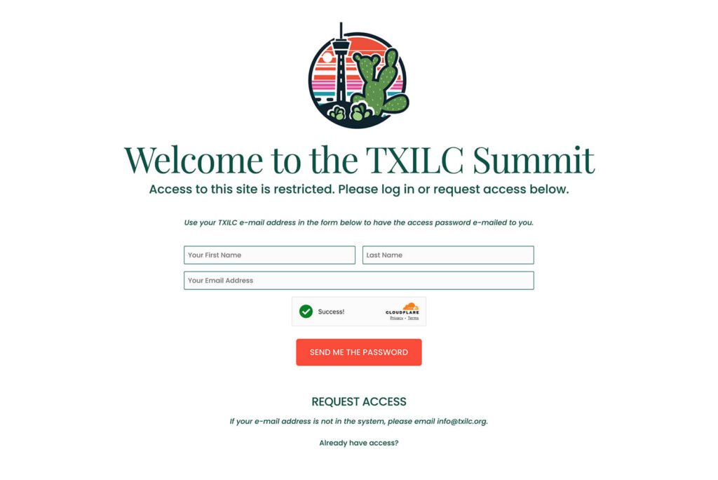 Password-protected access screens